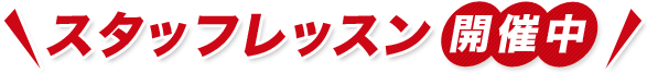 スタッフレッスン毎日開催